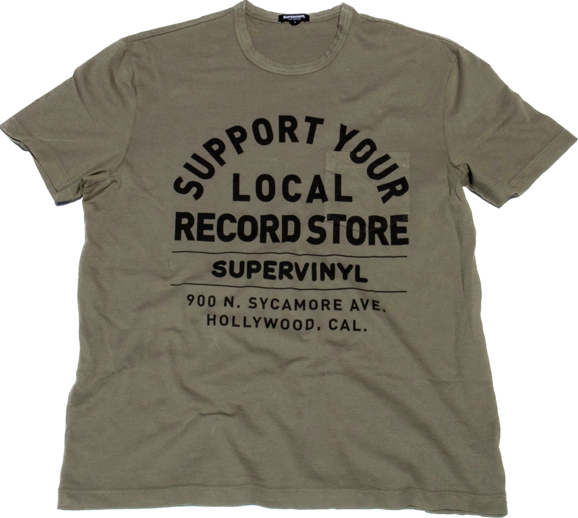 Support Your Local Record Store Army Green A-Side