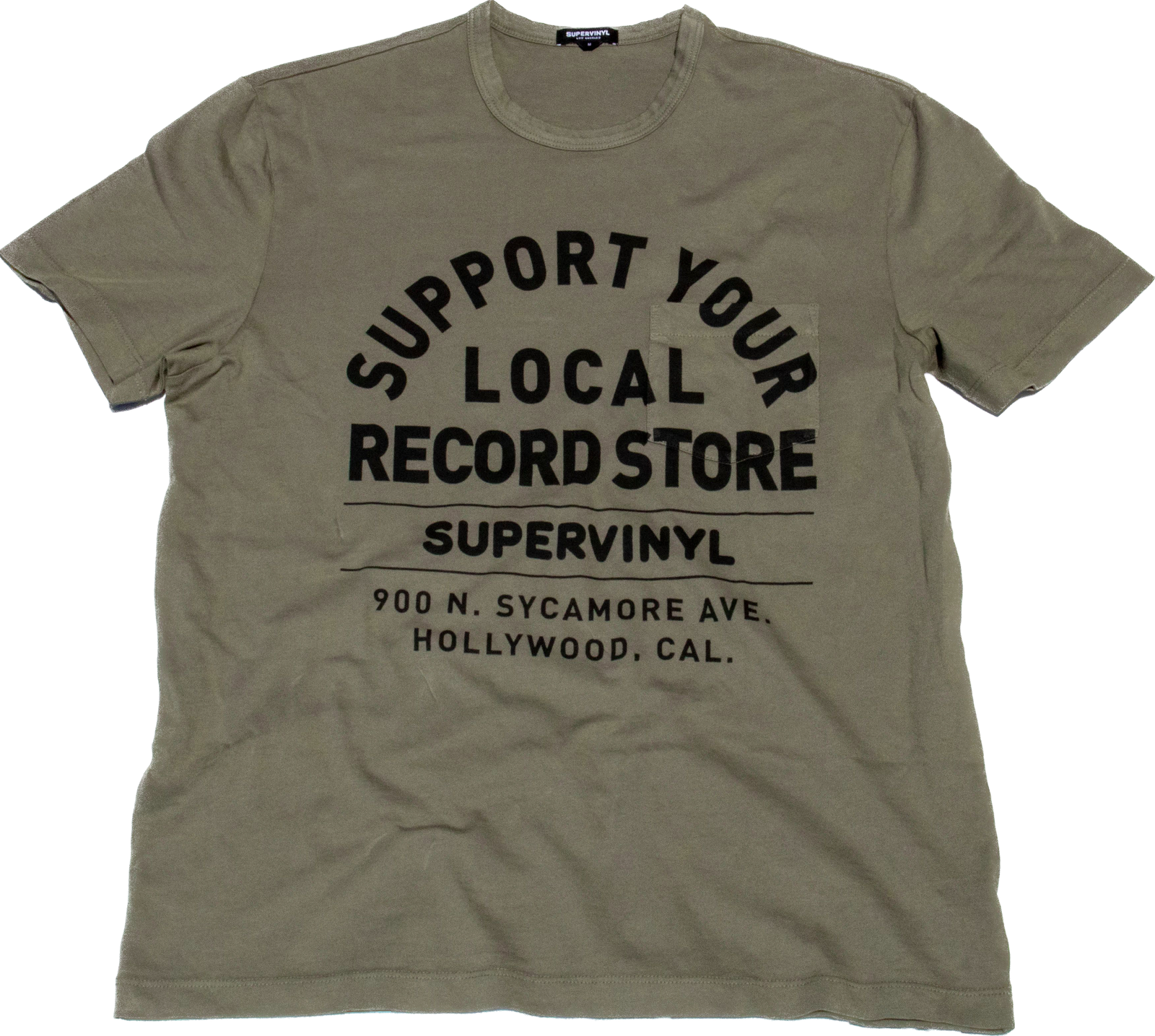 Support Your Local Record Store Army Green A-Side