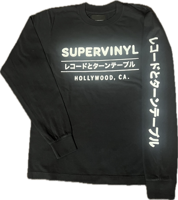 Heavyweight Longsleeve Tee Black - SUPERVINYL