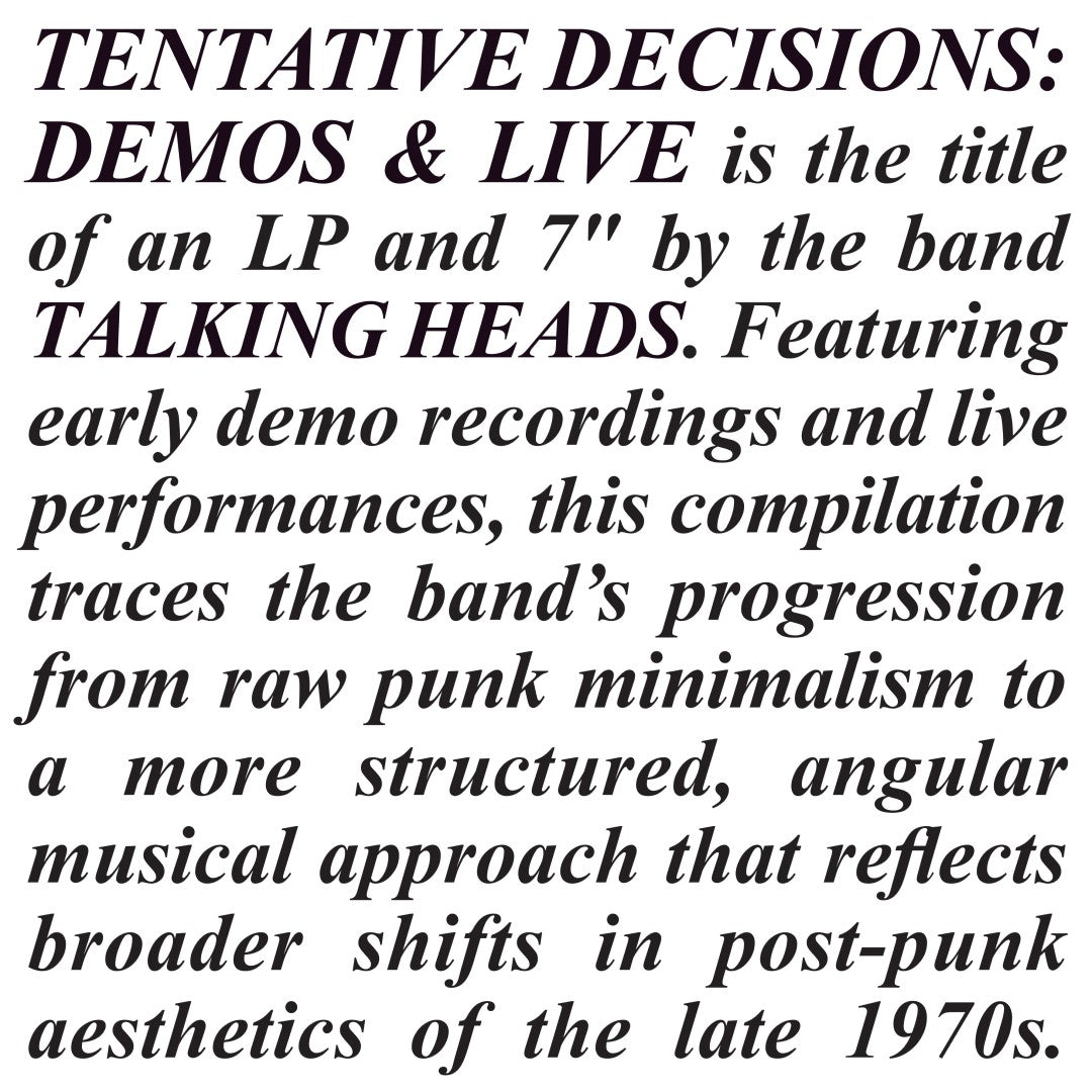 Tentative Decisions: Demos & Live *RSD*