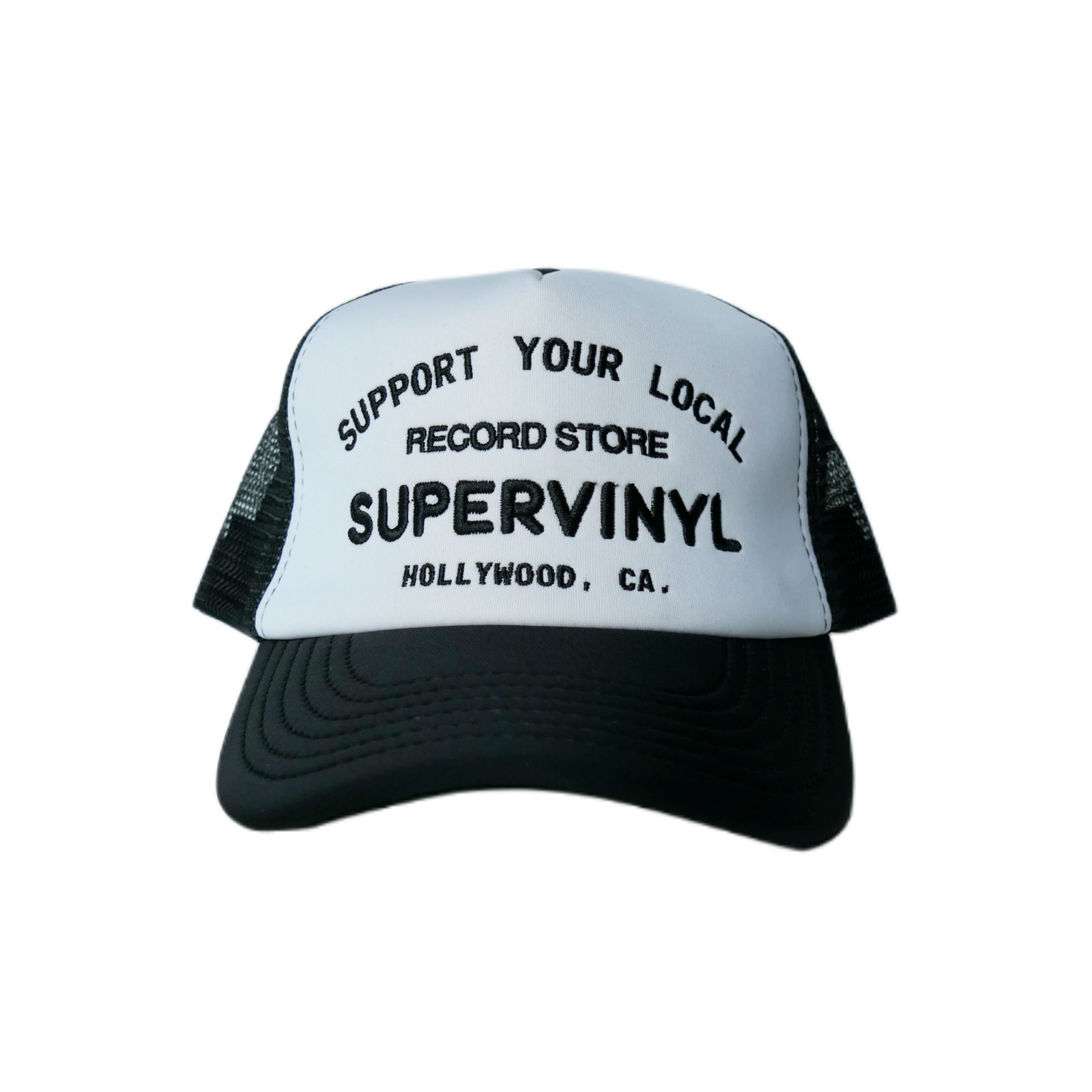 Black & White 'Support Your Local Record Store' Trucker