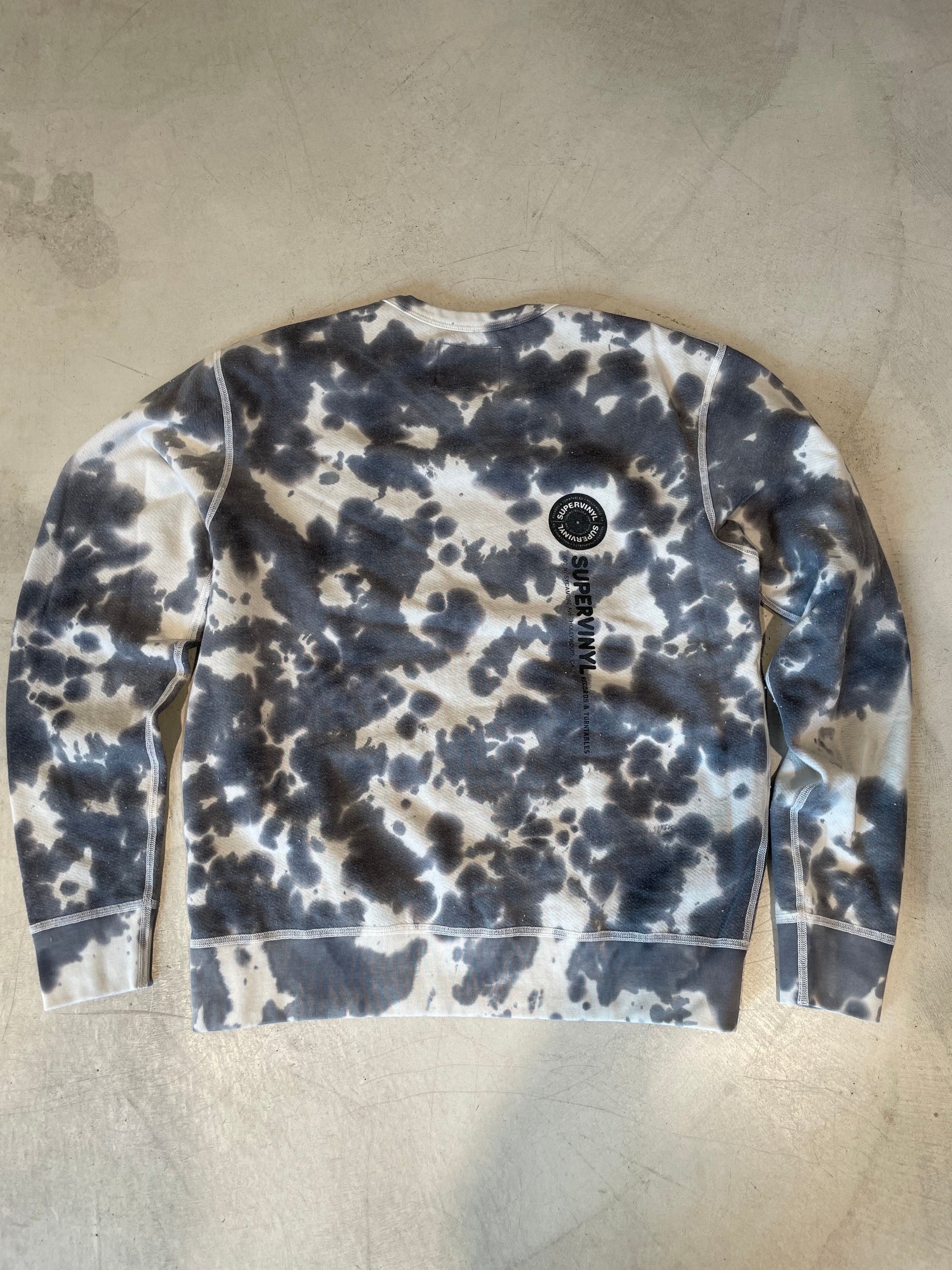 Hollywood B-Side Crew Sweatshirt Grey Tie Dye