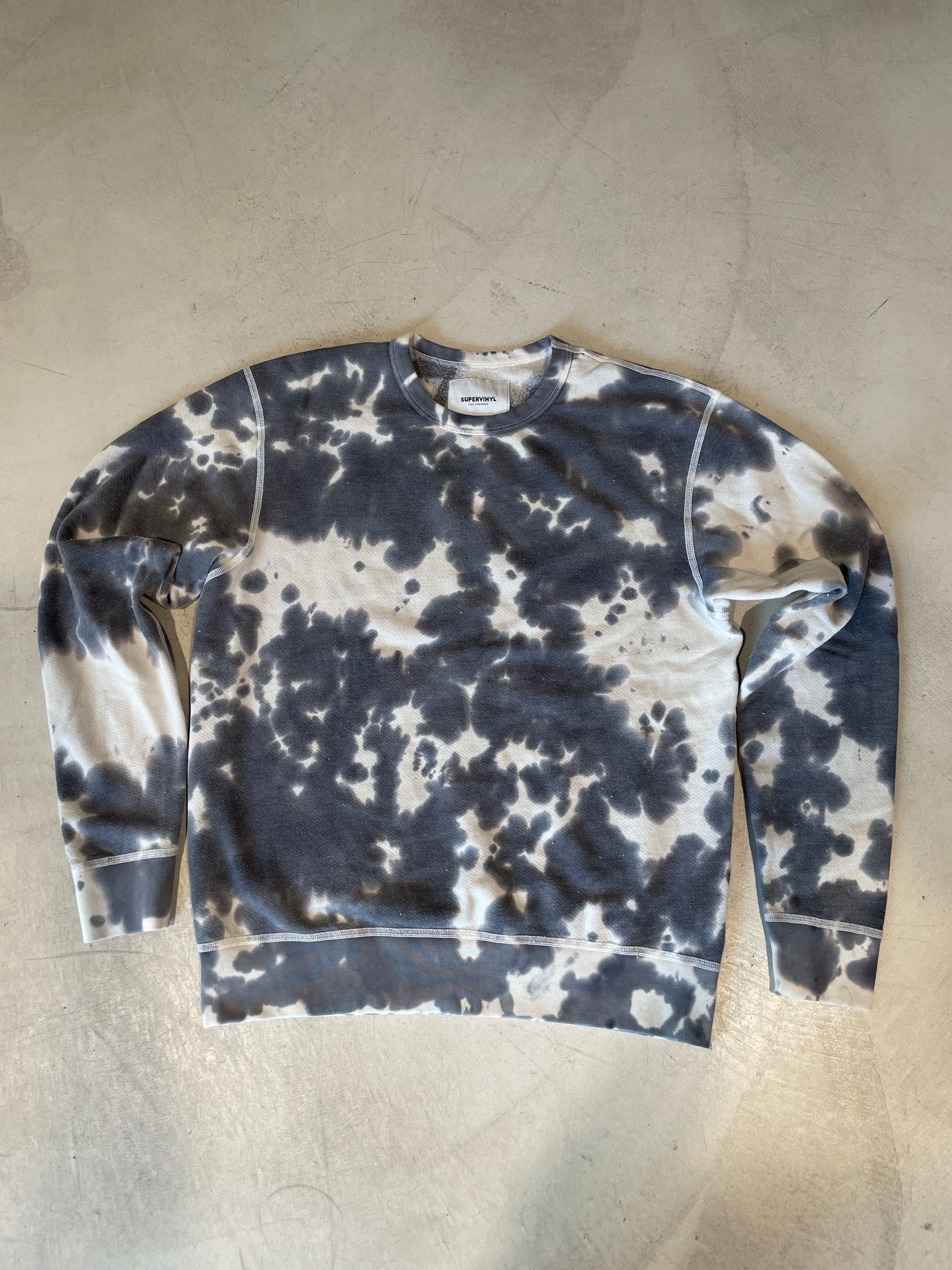Hollywood B-Side Crew Sweatshirt Grey Tie Dye
