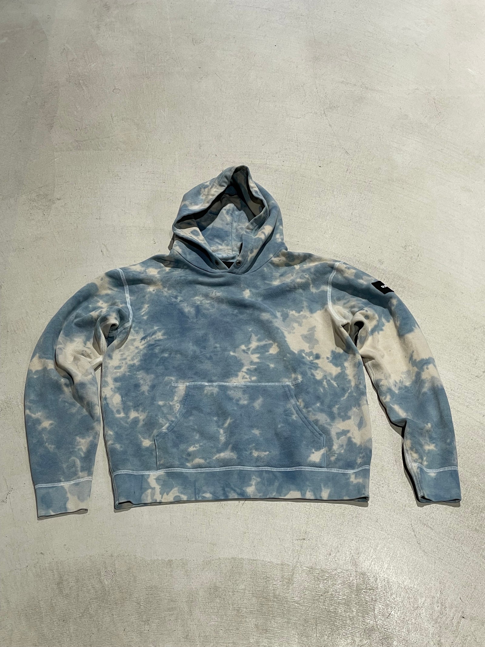 Pullover Hoodie Sweatshirt Tie Dye Blue