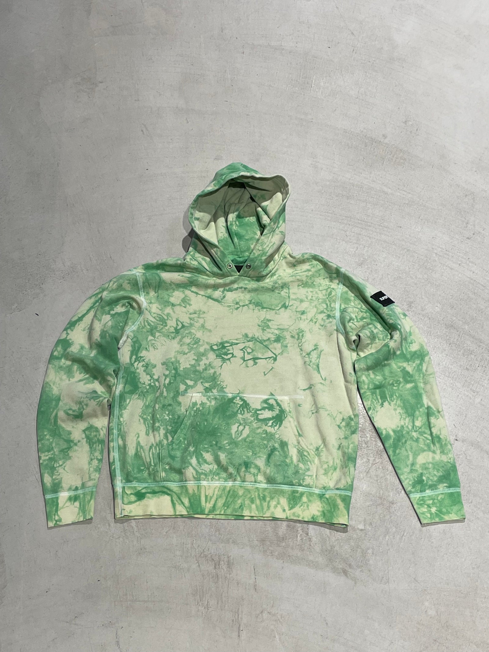 Pullover Hoodie Sweatshirt Tie Dye Green